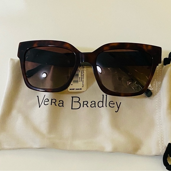 Vera Bradley Roxana Square Frame Sunglasses Java Navy Camo Tortoise Shell Accent main image 5